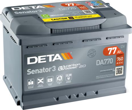 DETA DA770 - Startera akumulatoru baterija www.autospares.lv