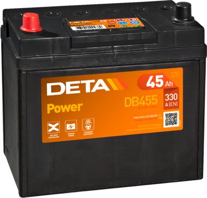 DETA DB455 - Startera akumulatoru baterija www.autospares.lv