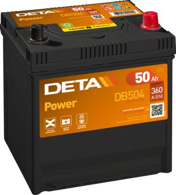 DETA DB504 - Startera akumulatoru baterija www.autospares.lv
