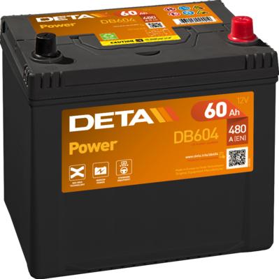 DETA DB604 - Startera akumulatoru baterija www.autospares.lv