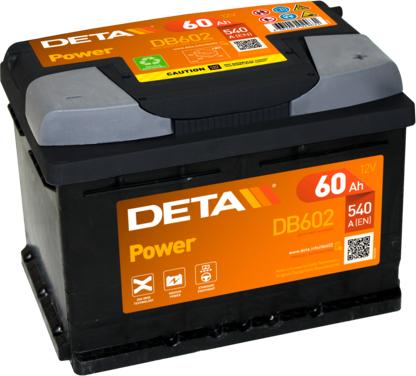 DETA DB602 - Startera akumulatoru baterija www.autospares.lv