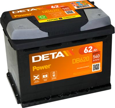 DETA DB620 - Startera akumulatoru baterija www.autospares.lv