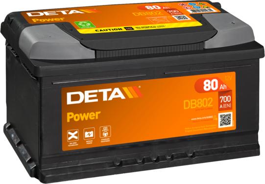 DETA DB802 - Startera akumulatoru baterija www.autospares.lv