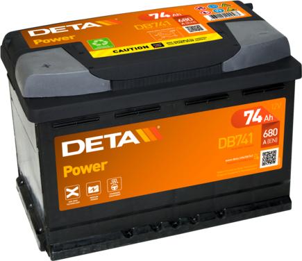 DETA DB741 - Startera akumulatoru baterija www.autospares.lv