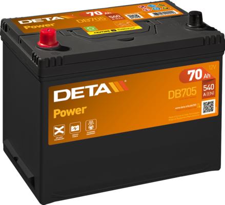 DETA DB705 - Startera akumulatoru baterija www.autospares.lv