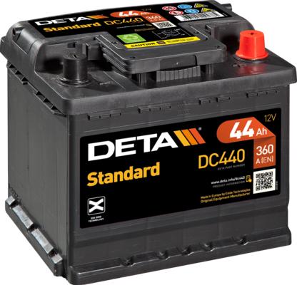 DETA DC440 - Startera akumulatoru baterija www.autospares.lv