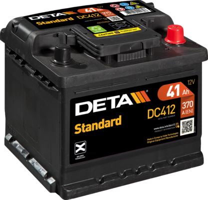 DETA DC412 - Startera akumulatoru baterija www.autospares.lv