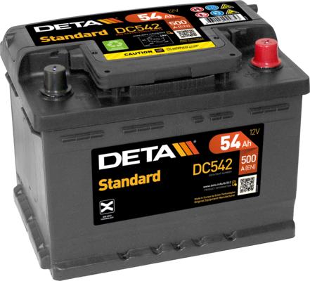 DETA DC542 - Startera akumulatoru baterija www.autospares.lv