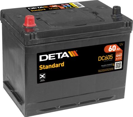 DETA DC605 - Startera akumulatoru baterija www.autospares.lv
