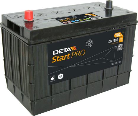 DETA DG110B - Startera akumulatoru baterija www.autospares.lv