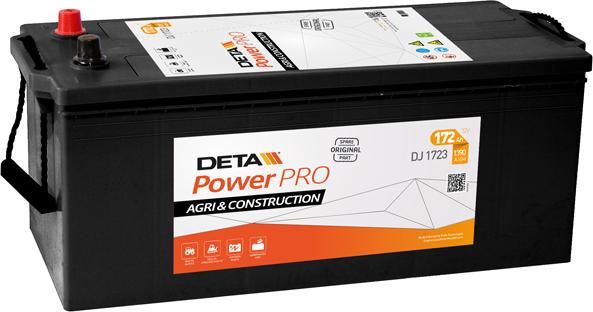 DETA DJ1723 - Startera akumulatoru baterija www.autospares.lv