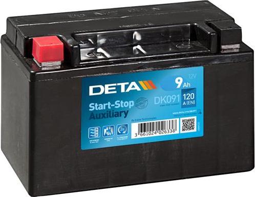 DETA DK091 - Startera akumulatoru baterija www.autospares.lv