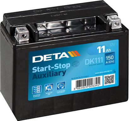 DETA DK111 - Startera akumulatoru baterija www.autospares.lv