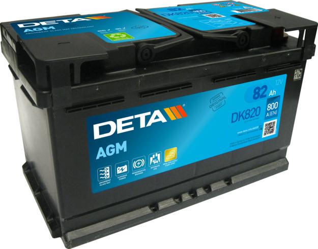 DETA DK820 - Startera akumulatoru baterija www.autospares.lv