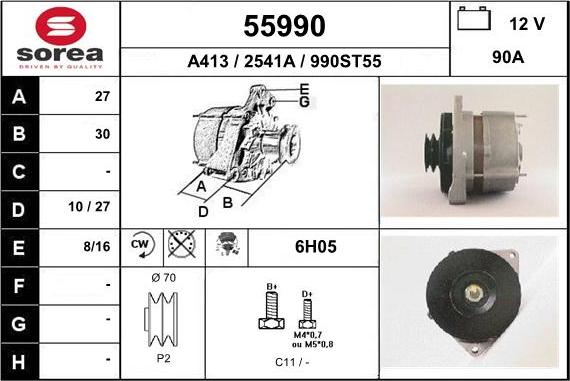 EAI 55990 - Ģenerators www.autospares.lv