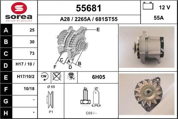 EAI 55681 - Ģenerators www.autospares.lv