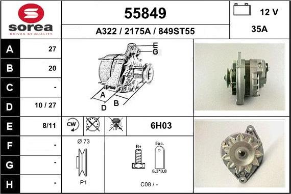 EAI 55849 - Ģenerators www.autospares.lv