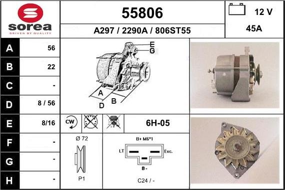 EAI 55806 - Ģenerators www.autospares.lv