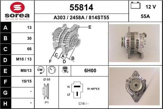 EAI 55814 - Ģenerators www.autospares.lv