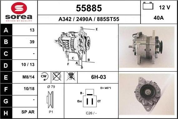 EAI 55885 - Ģenerators www.autospares.lv