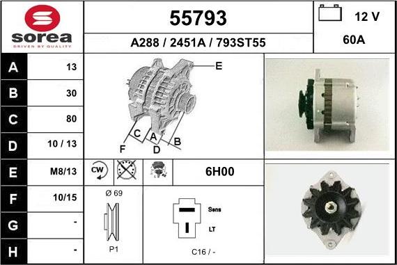 EAI 55793 - Ģenerators www.autospares.lv