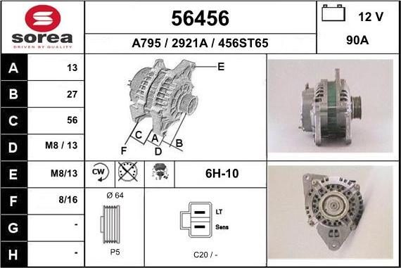 EAI 56456 - Ģenerators www.autospares.lv