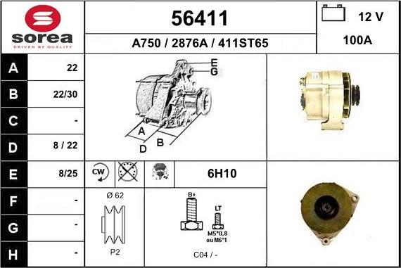 EAI 56411 - Ģenerators www.autospares.lv