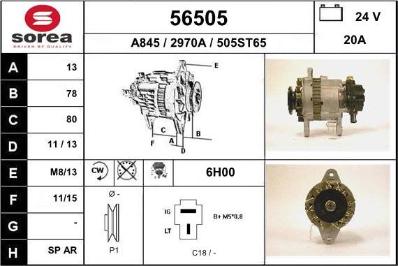 EAI 56505 - Ģenerators www.autospares.lv