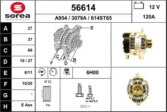 EAI 56614 - Ģenerators www.autospares.lv