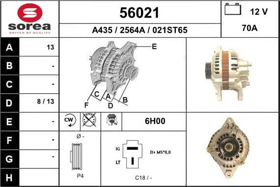 EAI 56021 - Ģenerators www.autospares.lv