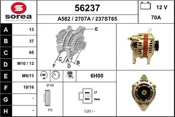 EAI 56237 - Ģenerators www.autospares.lv