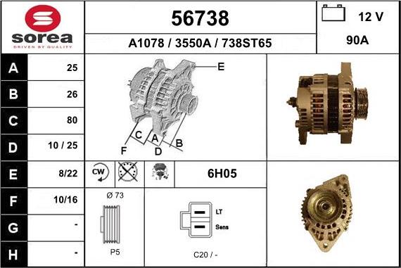 EAI 56738 - Ģenerators www.autospares.lv