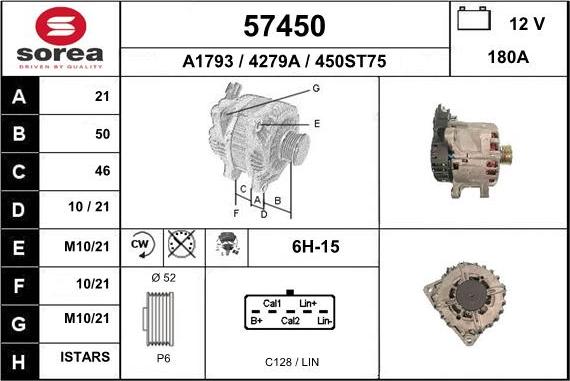 EAI 57450 - Ģenerators www.autospares.lv