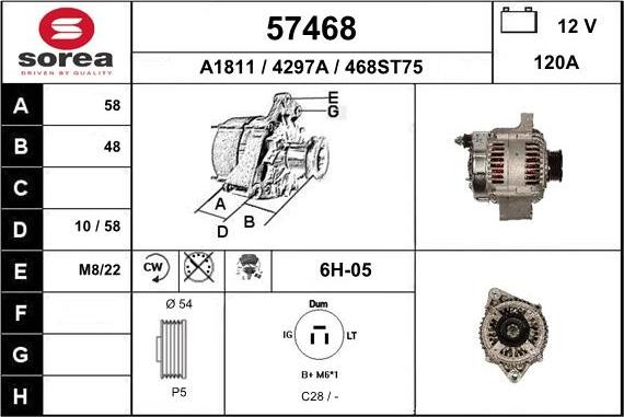 EAI 57468 - Ģenerators www.autospares.lv