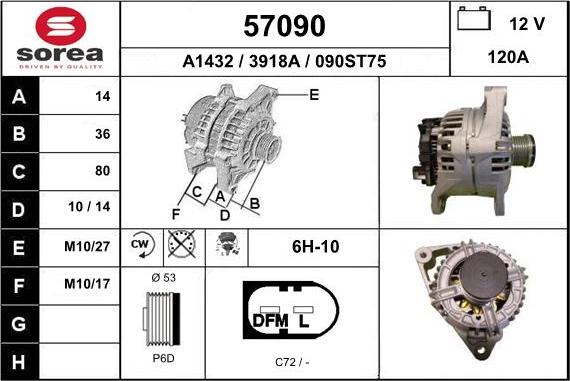 EAI 57090 - Ģenerators www.autospares.lv