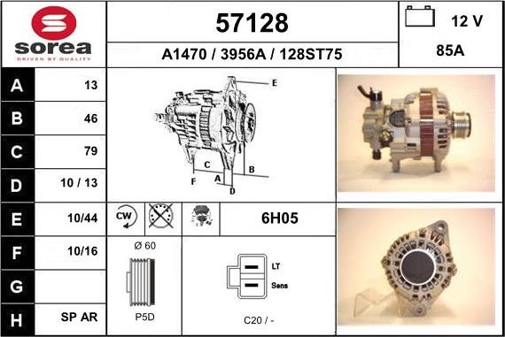 EAI 57128 - Ģenerators www.autospares.lv