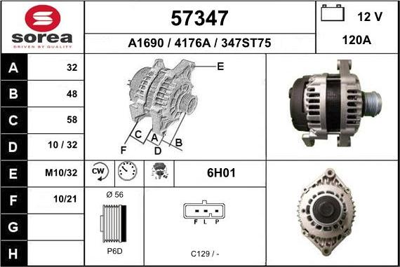 EAI 57347 - Ģenerators www.autospares.lv