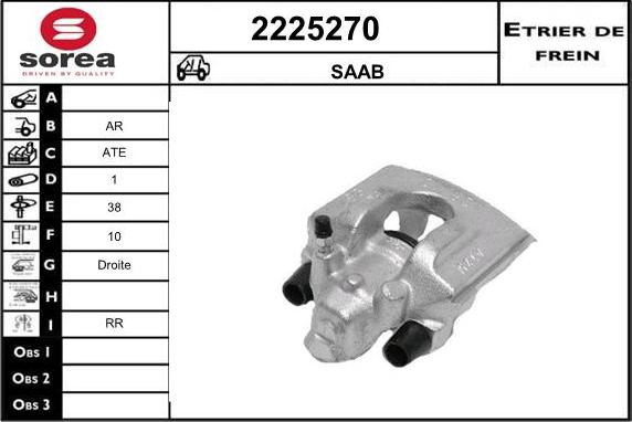 EAI 2225270 - Bremžu suports www.autospares.lv