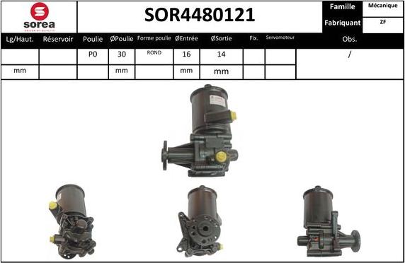 EAI SOR4480121 - Hidrosūknis, Stūres iekārta www.autospares.lv