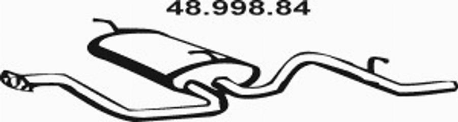 Eberspächer 48.998.84 - Izplūdes gāzu trokšņa slāpētājs (pēdējais) www.autospares.lv