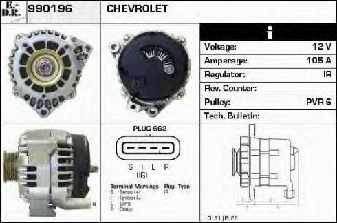 EDR 990196 - Ģenerators www.autospares.lv