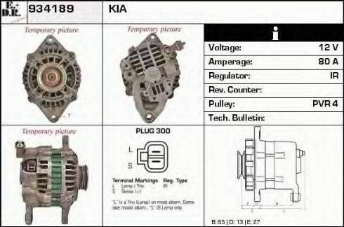 EDR 934189 - Ģenerators www.autospares.lv