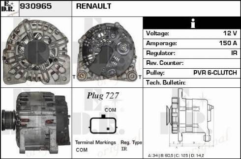EDR 930965 - Ģenerators www.autospares.lv
