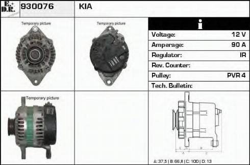 EDR 930076 - Ģenerators www.autospares.lv