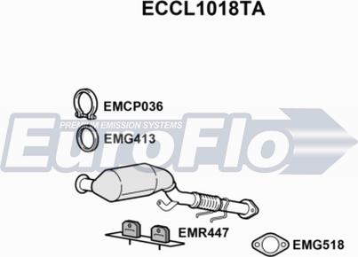 EuroFlo ECCL1018TA - Katalizators www.autospares.lv