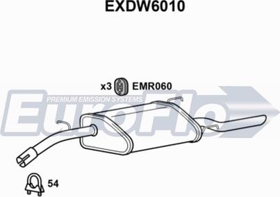 EuroFlo EXDW6010 - Izplūdes gāzu trokšņa slāpētājs (pēdējais) www.autospares.lv