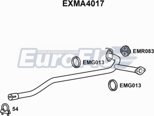 EuroFlo EXMA4017 - Izplūdes caurule www.autospares.lv