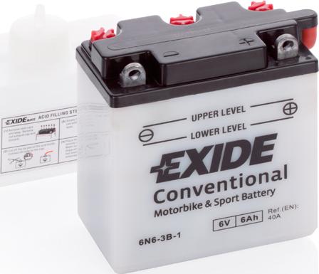 Exide 6N6-3B-1 - Startera akumulatoru baterija www.autospares.lv