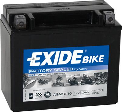 Exide AGM12-10 - Startera akumulatoru baterija www.autospares.lv