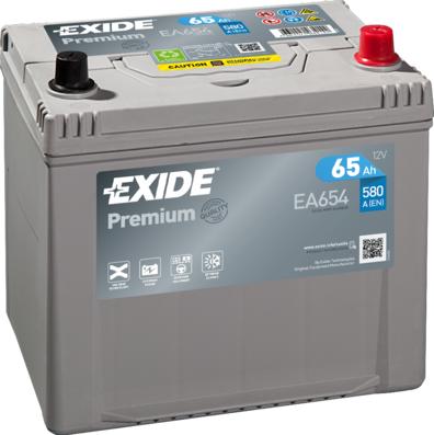 Exide EA654 - Startera akumulatoru baterija www.autospares.lv